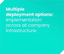 Multiple<br />
deployment options